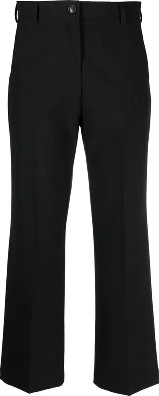Cropped Straight-Leg Trousers