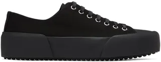 Jil Sander Black Canvas Sneakers