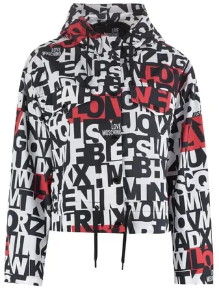 Love Moschino All-Over Printed Drawstring Jacket