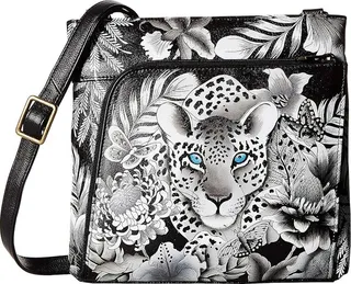 Anuschka Crossbody with Front RFID Built in Wallet 651 (Cleopatra's Leopard) Cross Body Handbags