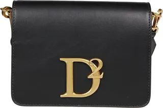 Dsquared2 Logo Plaque Foldover Crossbody Bag