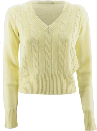 Max Mara Studio V-Neck Long Sleeved Sweater