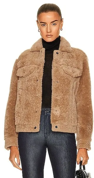 TOM FORD Shearling Jacket in Nude