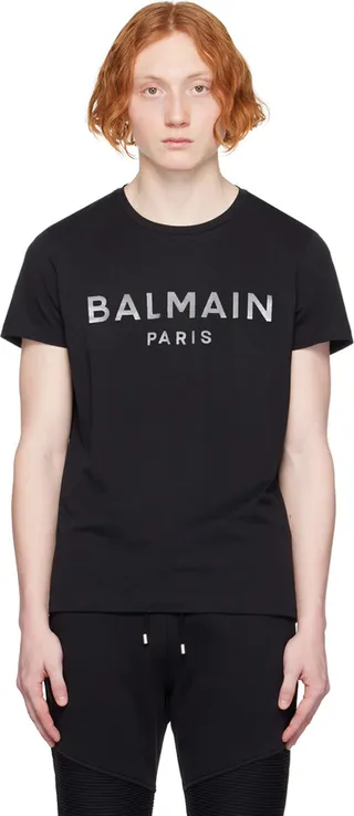 Balmain Black Printed T-Shirt