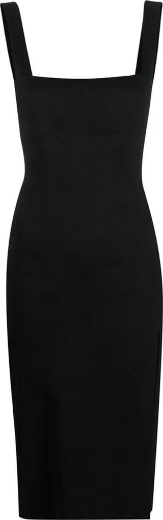 Square-Neck Midi Dress