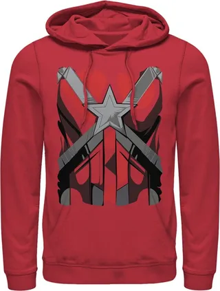Men's Marvel Black Widow Guardian Costume Pull Over Hoodie - Red - Small
