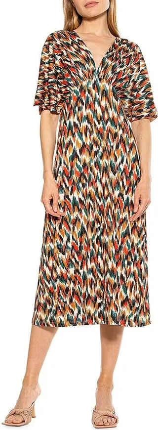 Draped Midi Dress