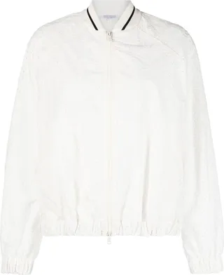 Broderie Anglaise Bomber Jacket