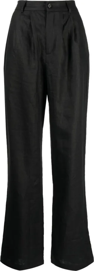 Straight-Leg Linen Trousers