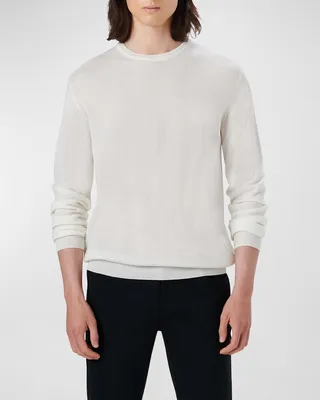 Men's Wool Rib-Trim Sweater