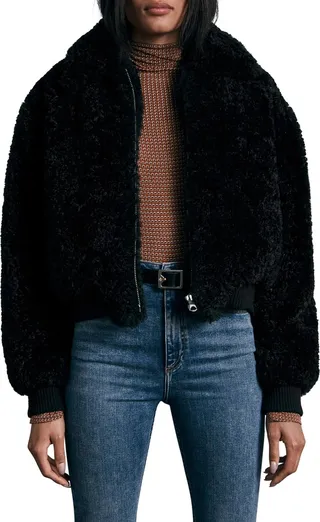 Nikki Crop Faux Fur Jacket