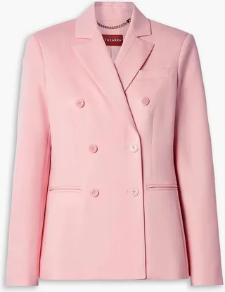 Ana double-breasted wool-blend blazer