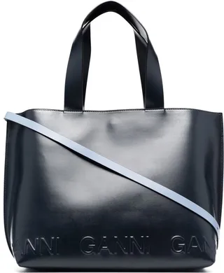 East West logo-embossed tote bag