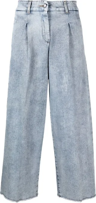 Wide-Leg Denim Jeans