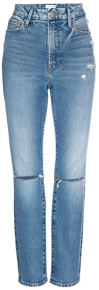 Good Classic High-Rise Distressed Stretch Slim Jeans