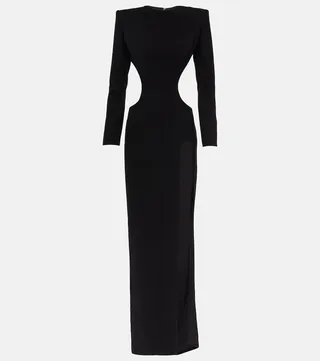 Cutout side-slit gown