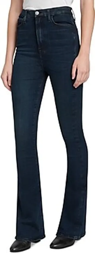 7 For All Mankind High Rise Skinny Bootcut Jeans in Grace Blue