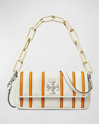 Kira Small Bombe Stripe Flap Shoulder Bag