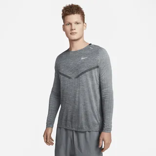 Nike Men's TechKnit Dri-FIT ADV Long-Sleeve Running Top in Black