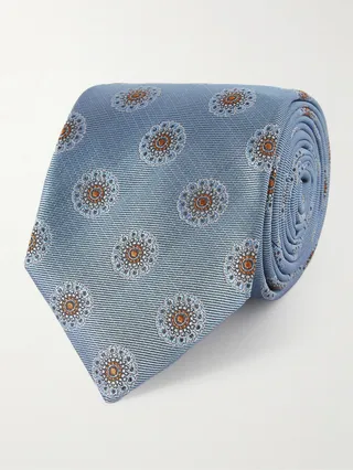Waldegrave 8.5cm Embroidered Silk-Faille Tie