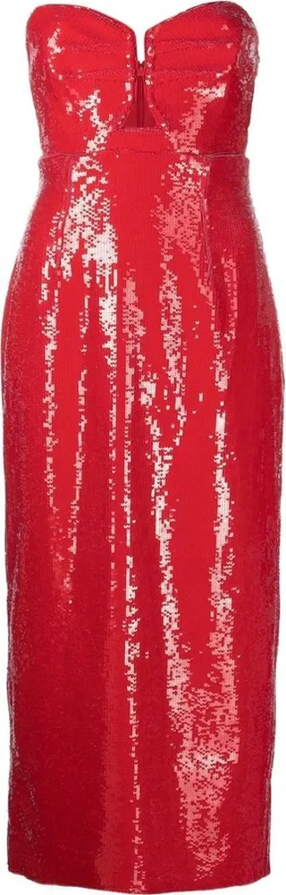 Sequinned Pencil Midi Dress