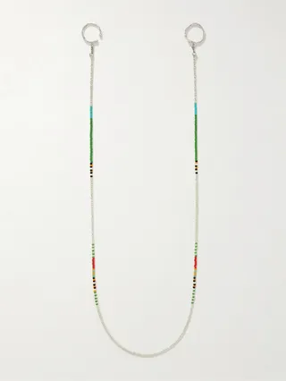 Pueblo Silver-Tone Beaded Ear Cuff
