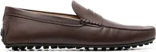City leather penny loafers