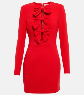 Scarlett bow-detail minidress