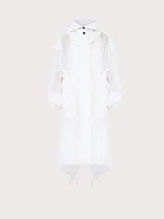 Ferragamo Women Unlined organza trench White
