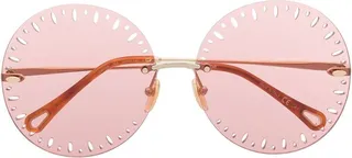 Cut-Out Round-Frame Sunglasses