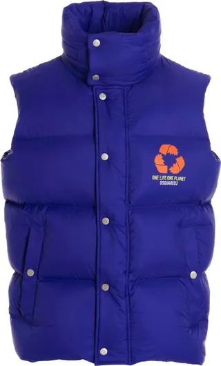 Dsquared2 Graphic-Printed Padded Gilet