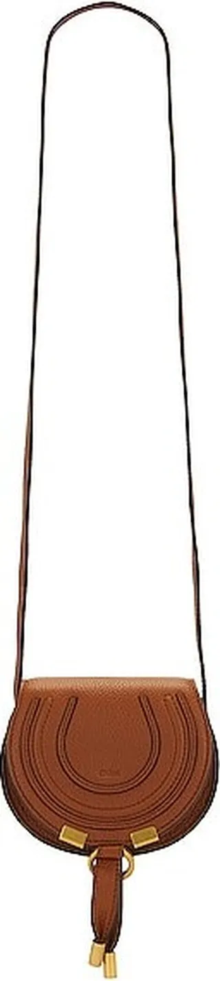 Chloe Nano Marcie Saddle Bag in Brown