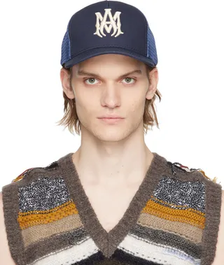 AMIRI Navy 'M.A.' Cap