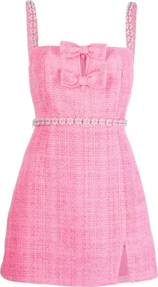 Bouclé Bow Minidress