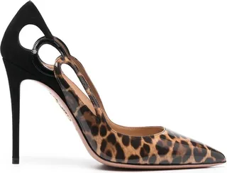 Leopard-Print Pointed-Toe Pumps