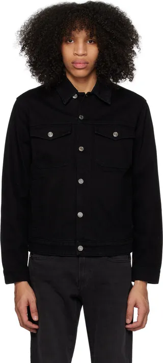 Maison Kitsuné Black Cafe Denim Jacket