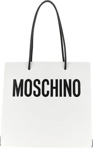 Moschino Logo Printed Shopper Tote Bag