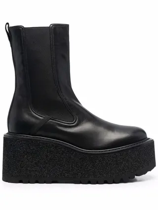 Gaucho platform sole ankle boots