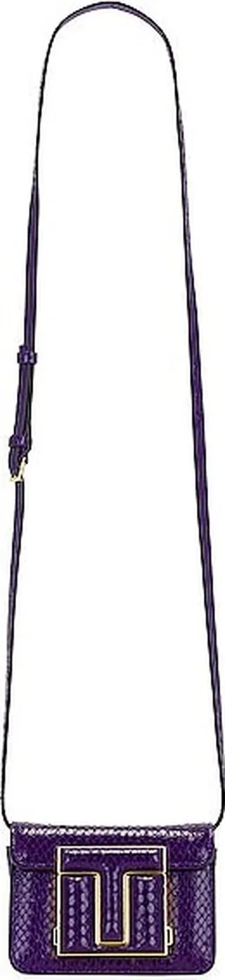 TOM FORD Maxi 001 Printed Python Mini Bag in Purple