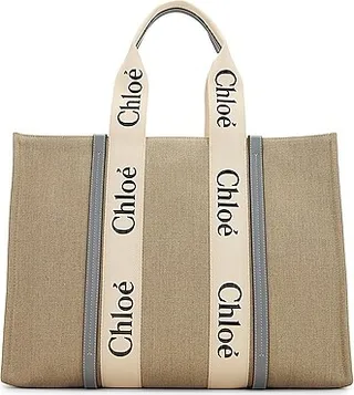 Chloe Woody Tote in Taupe