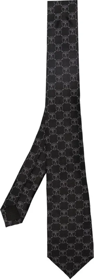 Silk Embroidered-Logo Tie