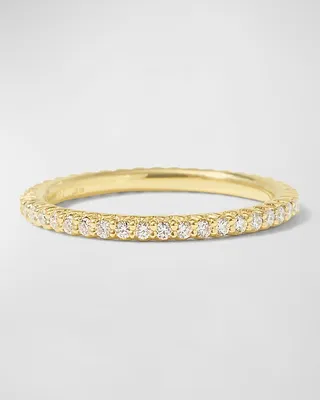 Micro Pave Diamond Eternity Band in 18K Gold