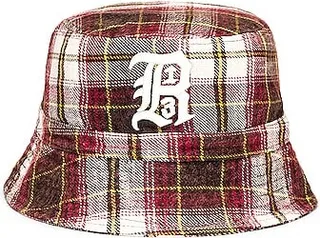 R13 Double Layer Bucket Hat in Burgundy