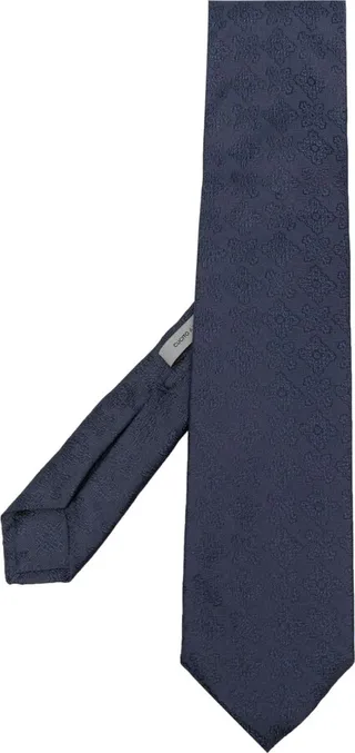 Patterned-Jacquard Silk Tie