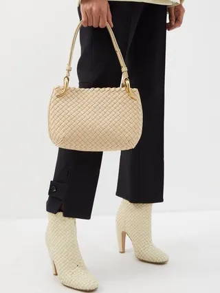 Pipe Small Intrecciato-leather Shoulder Bag