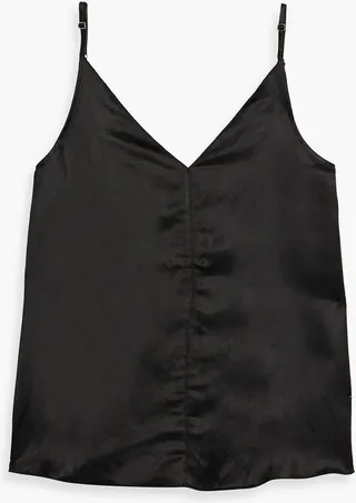 Florentina linen-blend satin camisole