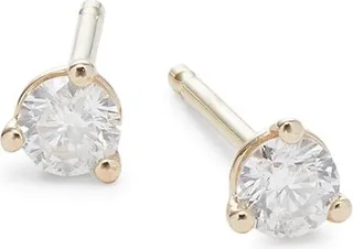 14K Yellow Gold & 0.2 TCW Diamond Stud Earrings