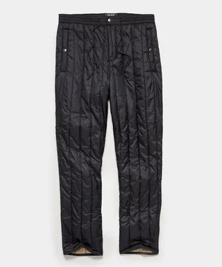 Italian Quilted Liner Pant in Black