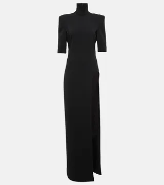High-neck maxi dress