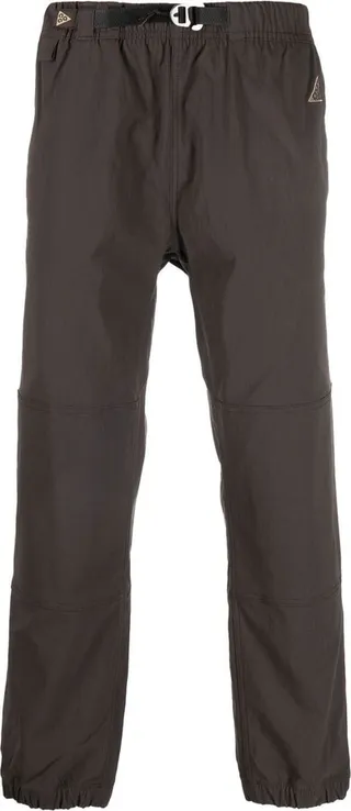 Embroidered-Logo Straight-Leg Trousers